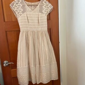 Moulinette Soeurs Cream Midi Dress